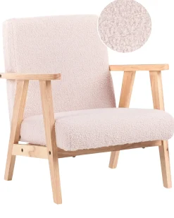 Børnelænestol LINDE Boucle Pastellrosa