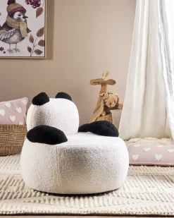 Børnelænestol Panda VIBY Boucle Hvid