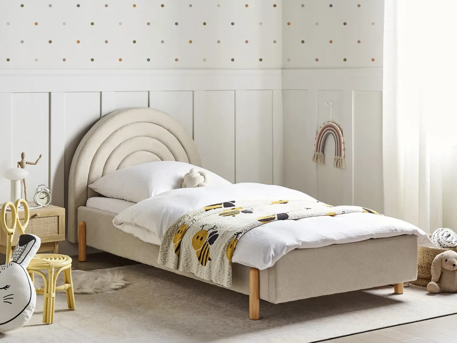 Børneseng ANET 90 x 200 cm Beige