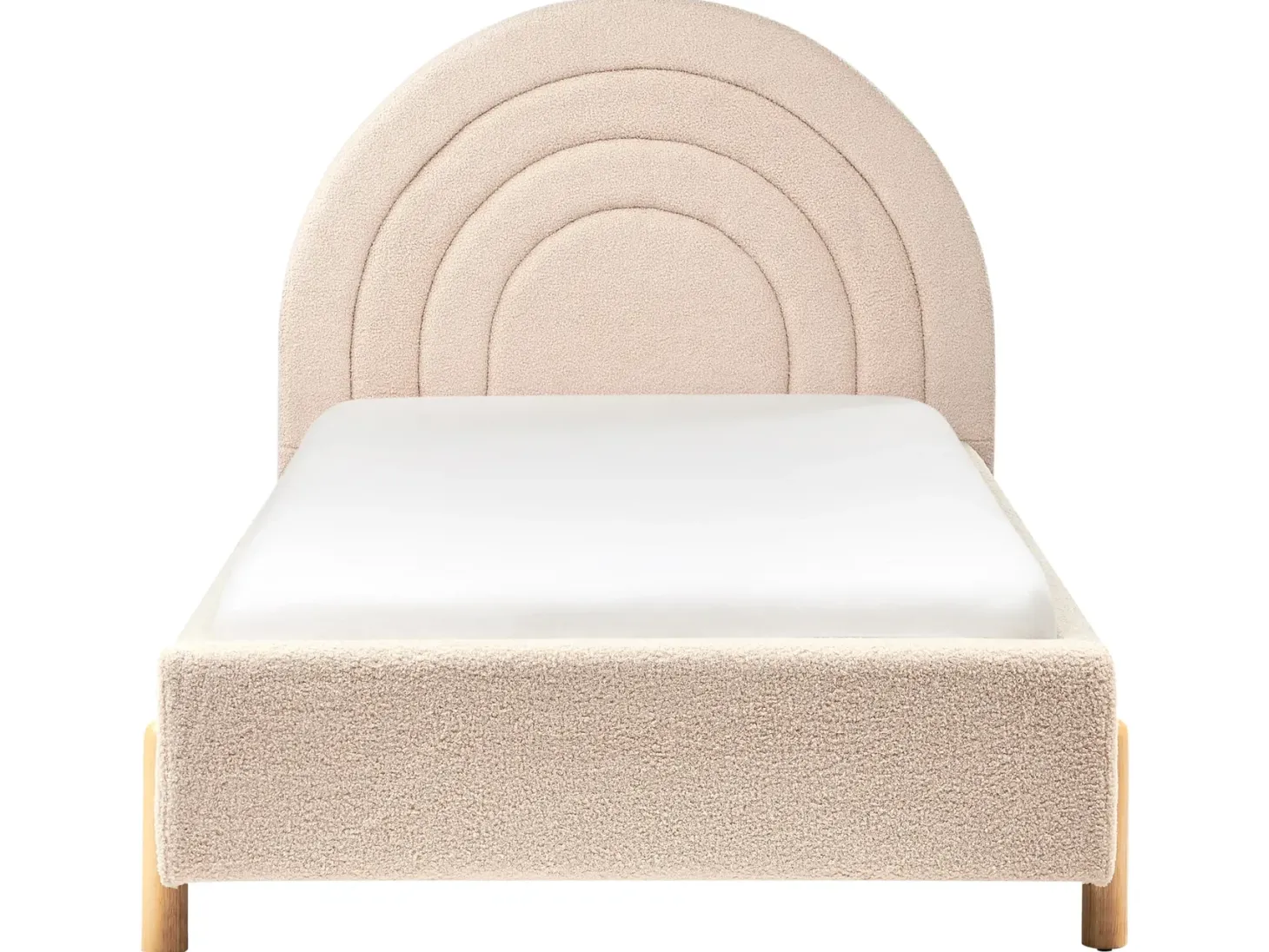 Børneseng Boucle ANET 90 x 200 cm Beige