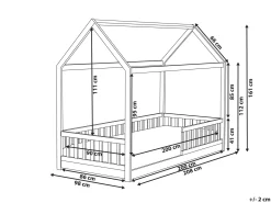 Børneseng Hus Fyretræ COSSAYE 90 x 200 cm Lysebrun