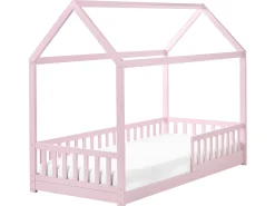Børneseng Hus Fyretræ COSSAYE 90 x 200 cm Pastellrosa