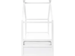 Børneseng Hus Fyretræ ORGEVAL 90 x 200 cm med opbevaring Hvid
