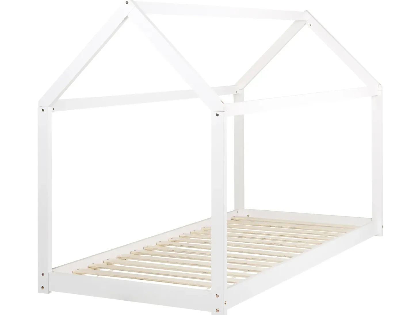 Børneseng Hus Fyretræ TOSSE 90 x 200 cm Hvid