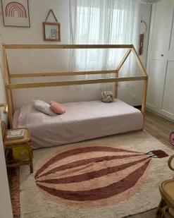 Børneseng Hus Fyretræ TOSSE 90 x 200 cm Lysebrun