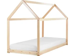 Børneseng Hus Fyretræ TOSSE 90 x 200 cm Lysebrun