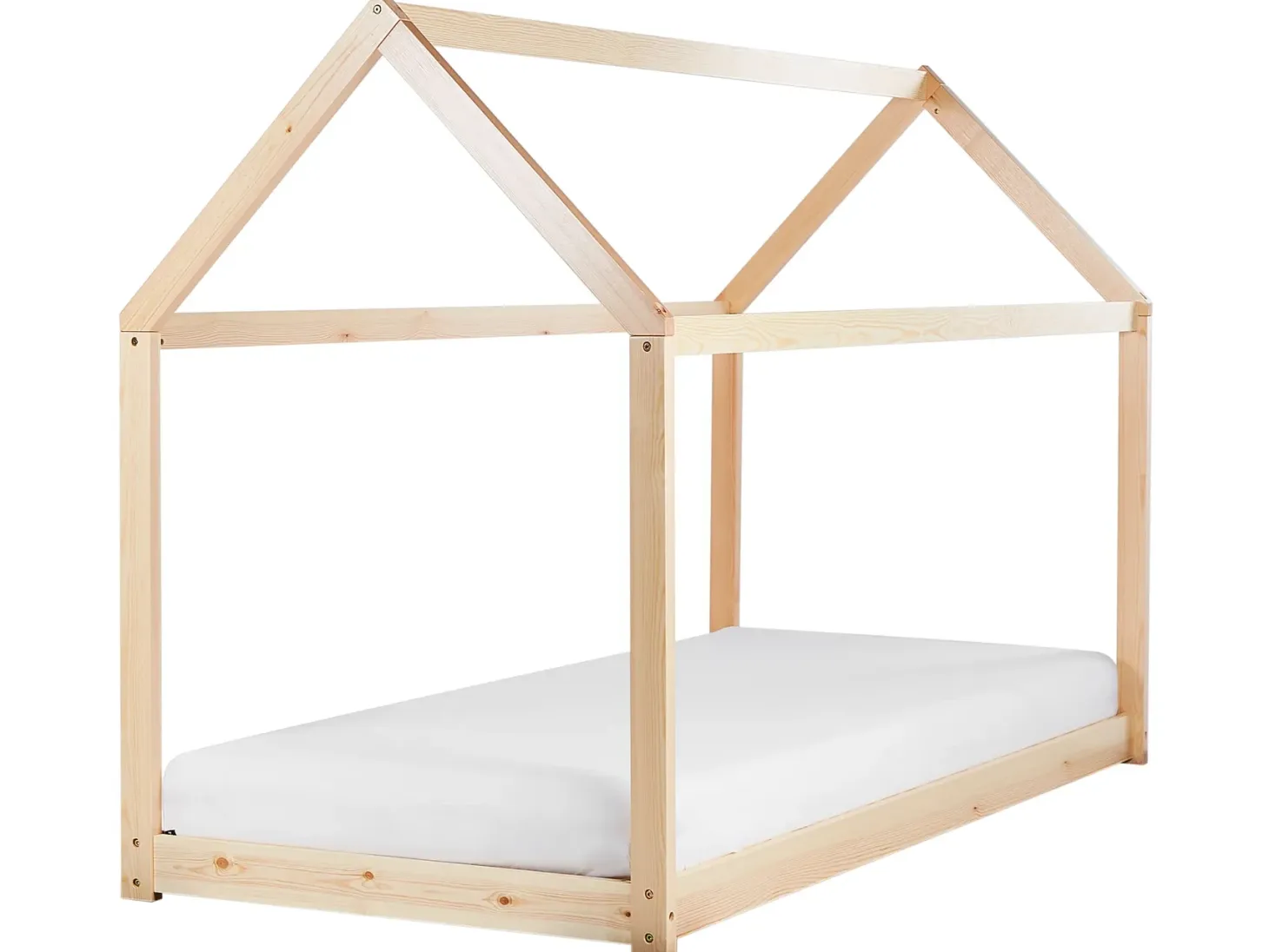 Børneseng Hus Fyretræ TOSSE 90 x 200 cm Lysebrun