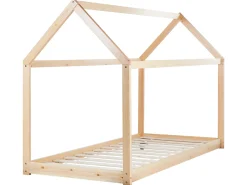 Børneseng Hus Fyretræ TOSSE 90 x 200 cm Lysebrun