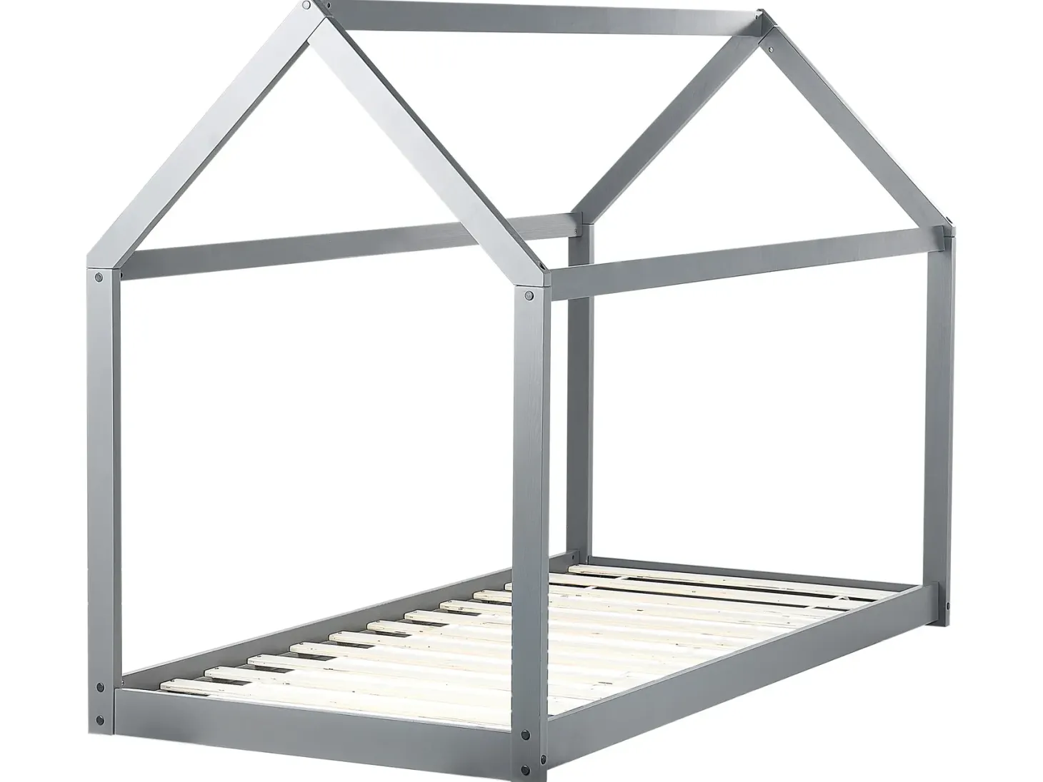 Børneseng Hus Fyretræ TOSSE 90 x 200 cm Grå