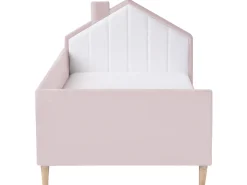 Børneseng Hus Velour KERVAN 90 x 200 cm Lyserød