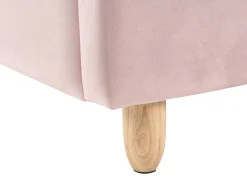 Børneseng Kanin Velour LALLIAS 90 x 200 cm Lyserød