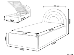 Børneseng med opbevaring ANET 90 x 200 cm Beige