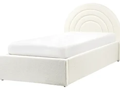 Børneseng med opbevaring Boucle ANET 90 x 200 cm Cremehvid