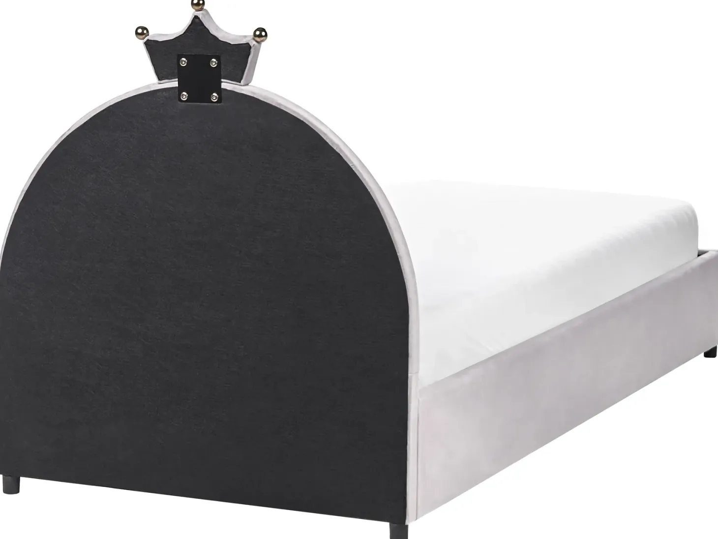 Børneseng med opbevaring Krone Velour GRISETOT 90 x 200 cm Grå