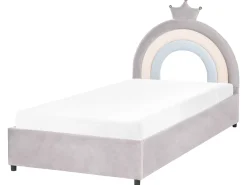 Børneseng med opbevaring Krone Velour GRISETOT 90 x 200 cm Grå