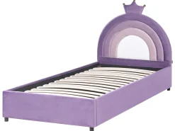 Børneseng med opbevaring Krone Velour GRISETOT 90 x 200 cm Lilla