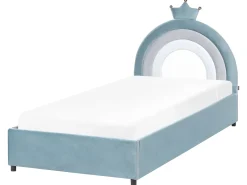 Børneseng med opbevaring Krone Velour GRISETOT 90 x 200 cm Blå