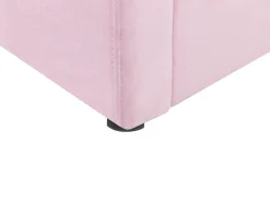 Børneseng med opbevaring Velour ANET 90 x 200 cm Lyserød