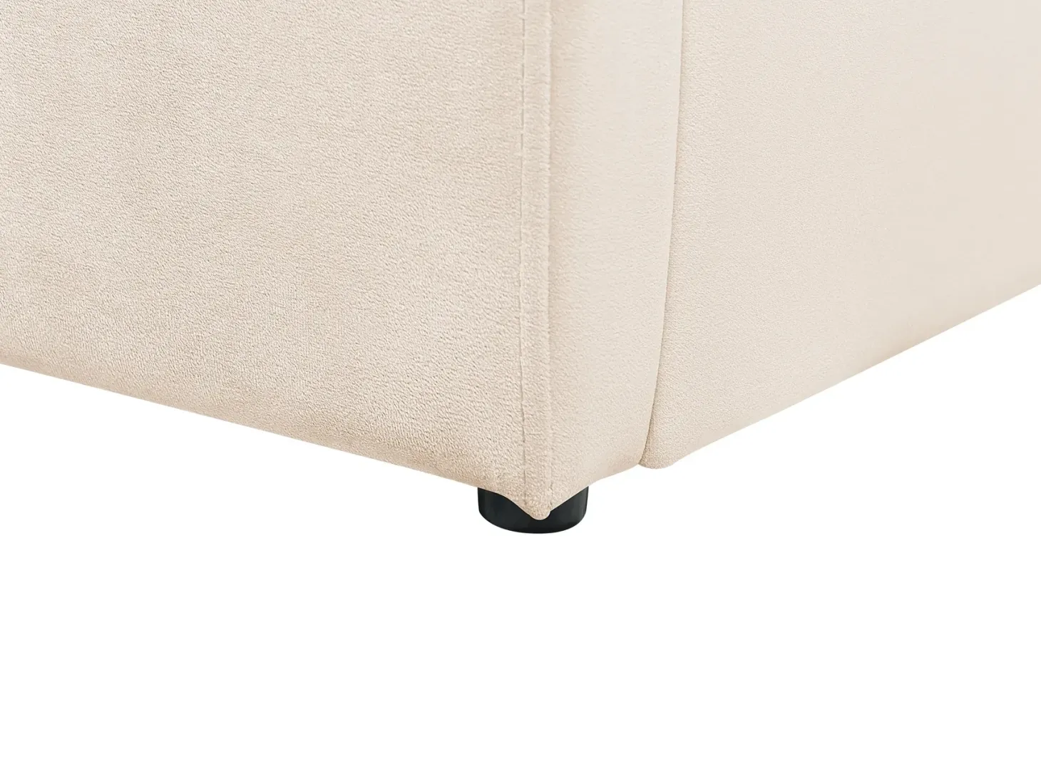 Børneseng med opbevaring Velour ANET 90 x 200 cm Beige