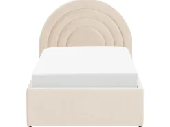 Børneseng med opbevaring Velour ANET 90 x 200 cm Beige