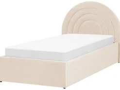 Børneseng med opbevaring Velour ANET 90 x 200 cm Beige