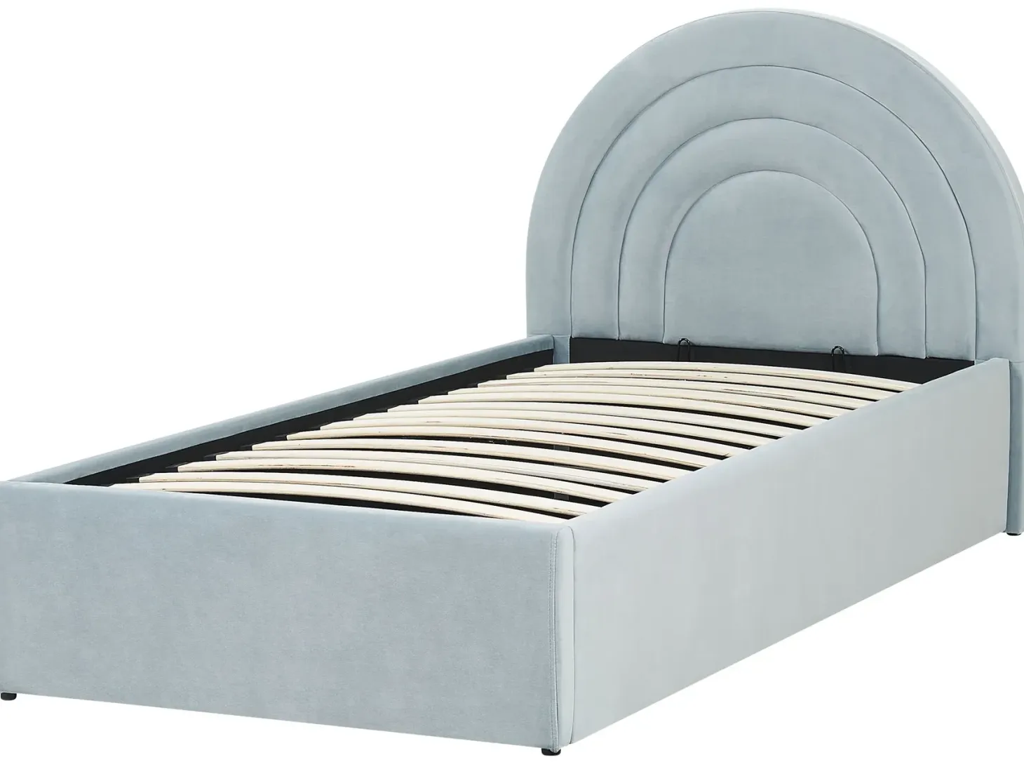 Børneseng med opbevaring Velour ANET 90 x 200 cm Himmelblå