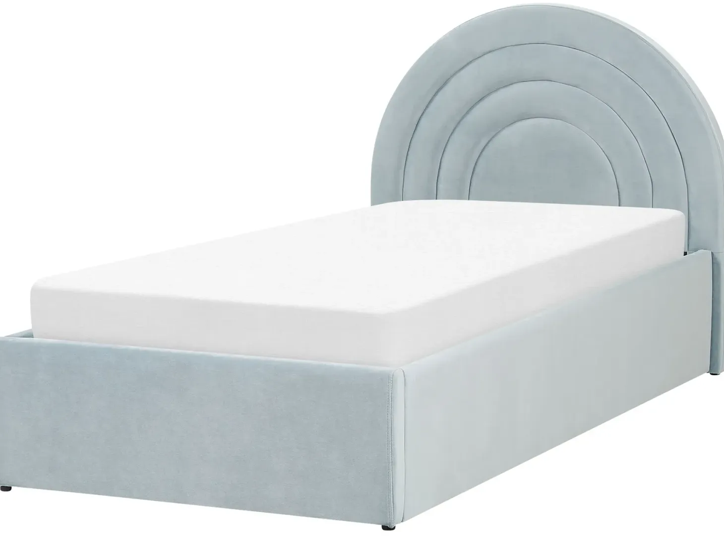 Børneseng med opbevaring Velour ANET 90 x 200 cm Himmelblå