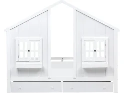 Børneseng med skuffer Hus Fyretræ TRAPPES 90 x 200 cm Hvid