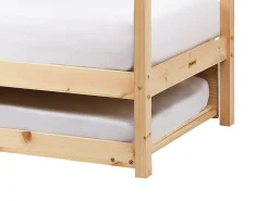 Børneseng med udtræk Fyretræ CRILLON 90 x 200 cm Lysebrun