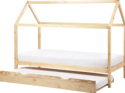Børneseng med udtræk Fyretræ CRILLON 90 x 200 cm Lysebrun