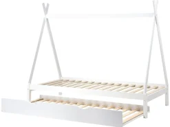 Børneseng med udtræk Fyretræ TALMONTIERS 90 x 200 cm Hvid