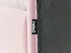 Børneseng Muslingeskal Velour NEULISE 90 x 200 cm Lyserød