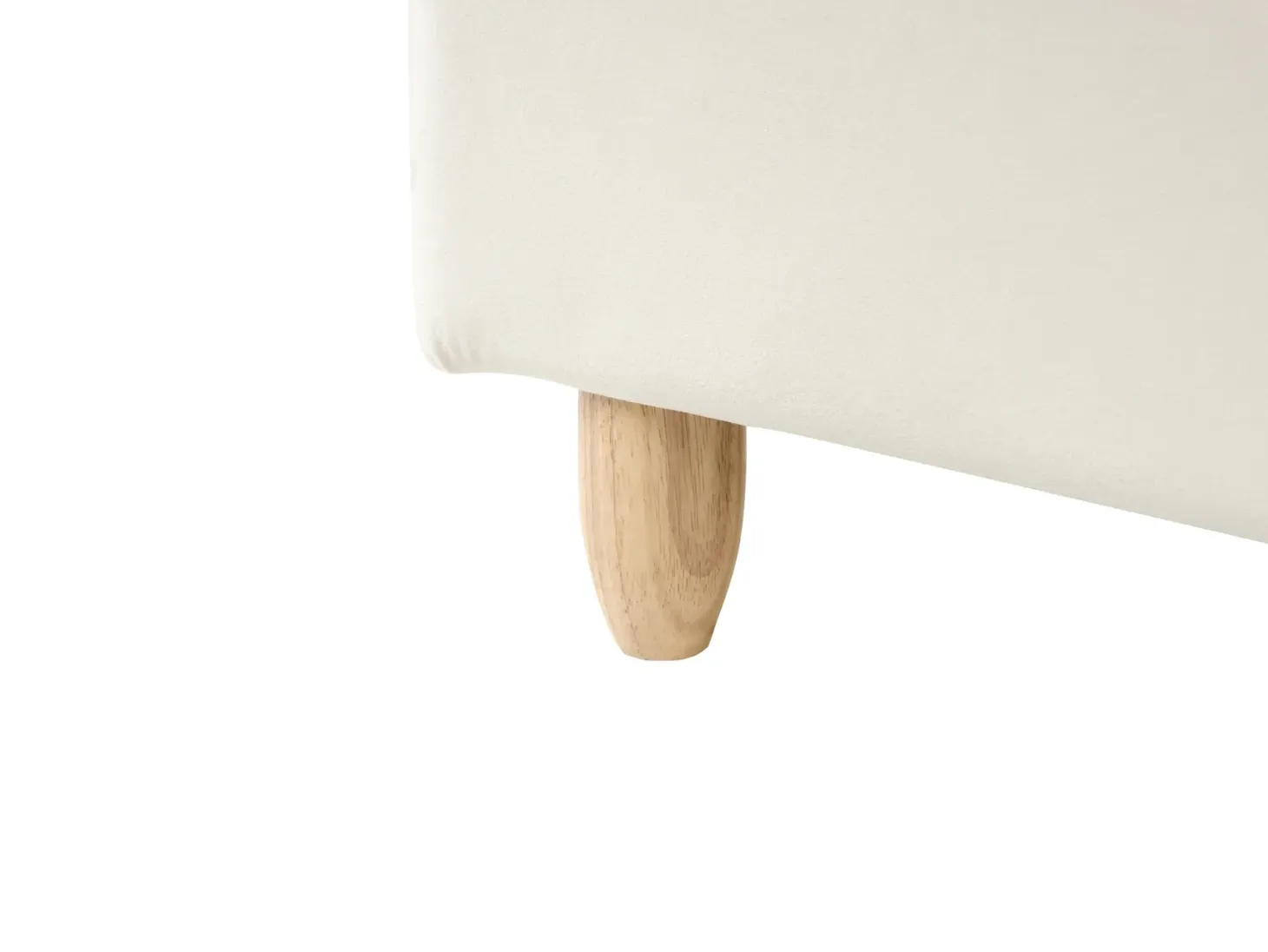 Børneseng Muslingeskal Velour NEULISE 90 x 200 cm Beige