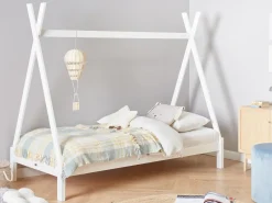 Børneseng Tipi Fyretræ DEVAY 90 x 200 cm Hvid