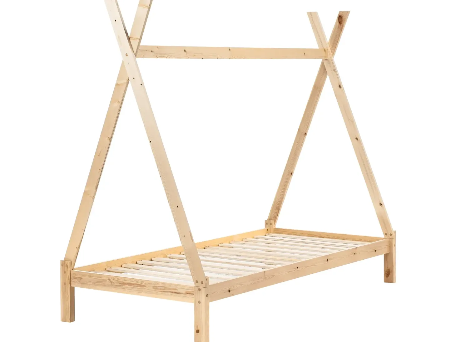 Børneseng Tipi Fyretræ DEVAY 90 x 200 cm Lysebrun