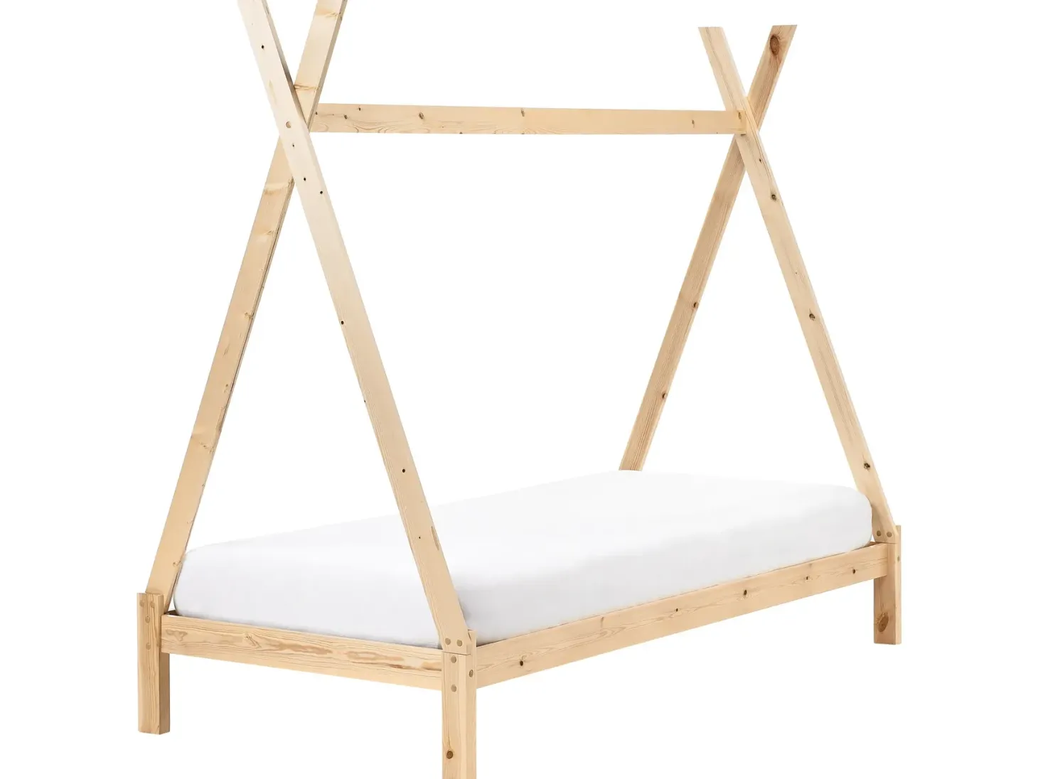 Børneseng Tipi Fyretræ DEVAY 90 x 200 cm Lysebrun