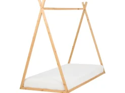 Børneseng Tipi Fyretræ SAURAT 90 x 200 cm Lysebrun