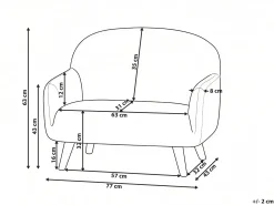 Børnesofa OTTAL Boucle Hvid