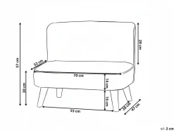 Børnesofa RISBY Velour Beige