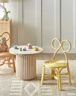 Børnestol MIRTIA Rattan Gul
