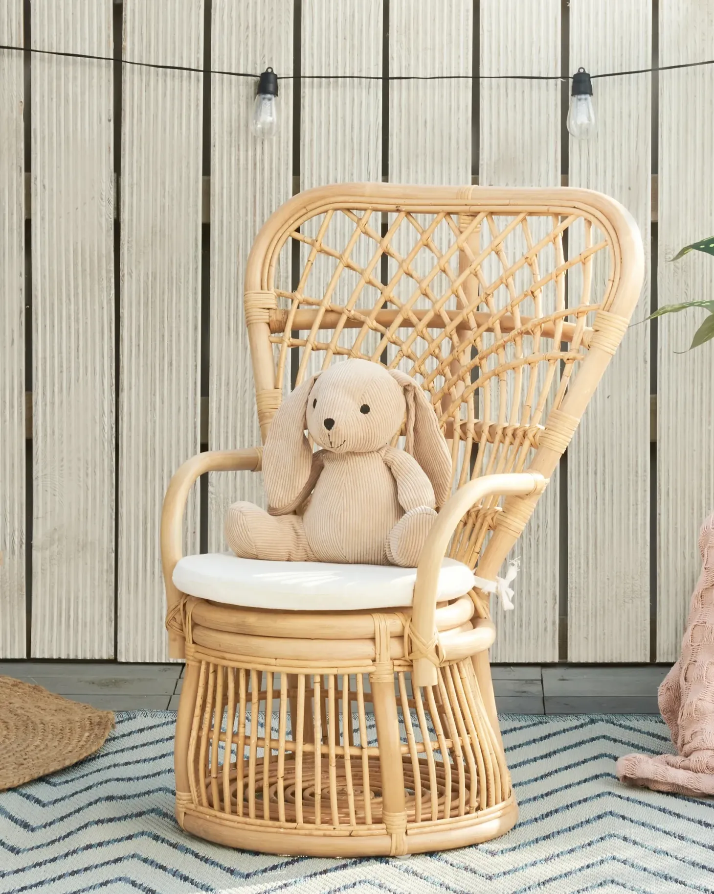 Børnestol TEMENI Rattan Naturlig