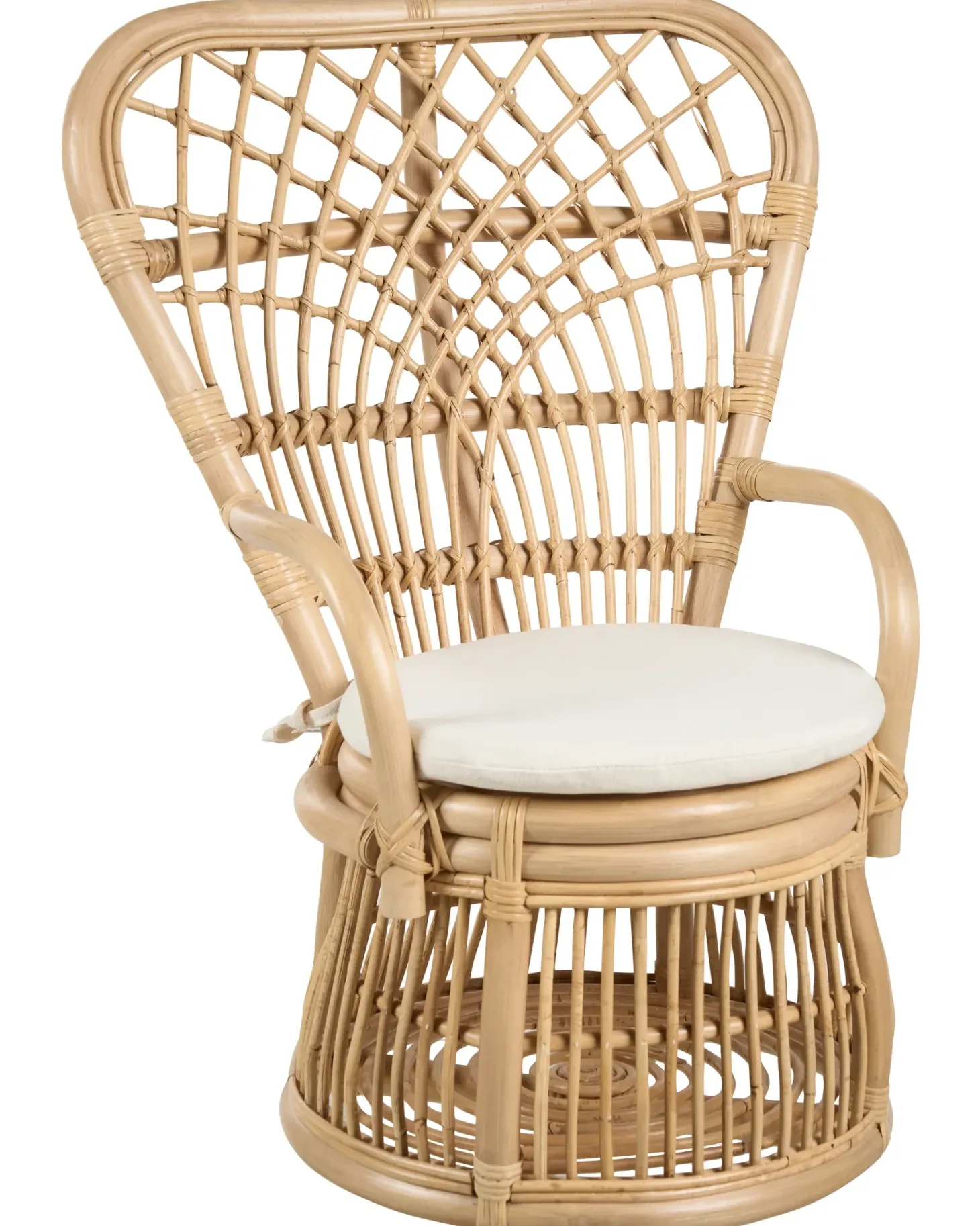 Børnestol TEMENI Rattan Naturlig
