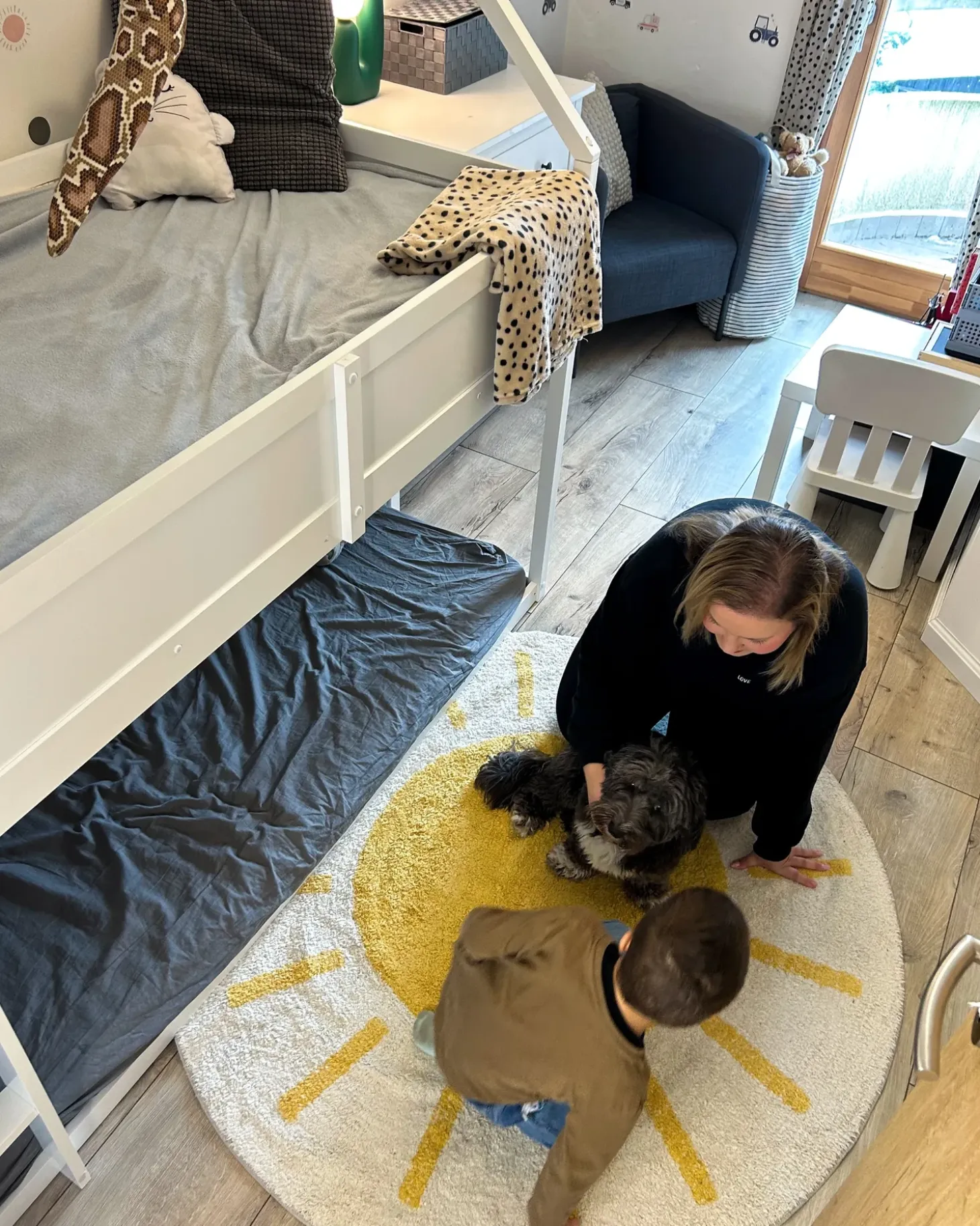 Børnetæppe BAIKER Beige ø 140 cm Bomuld