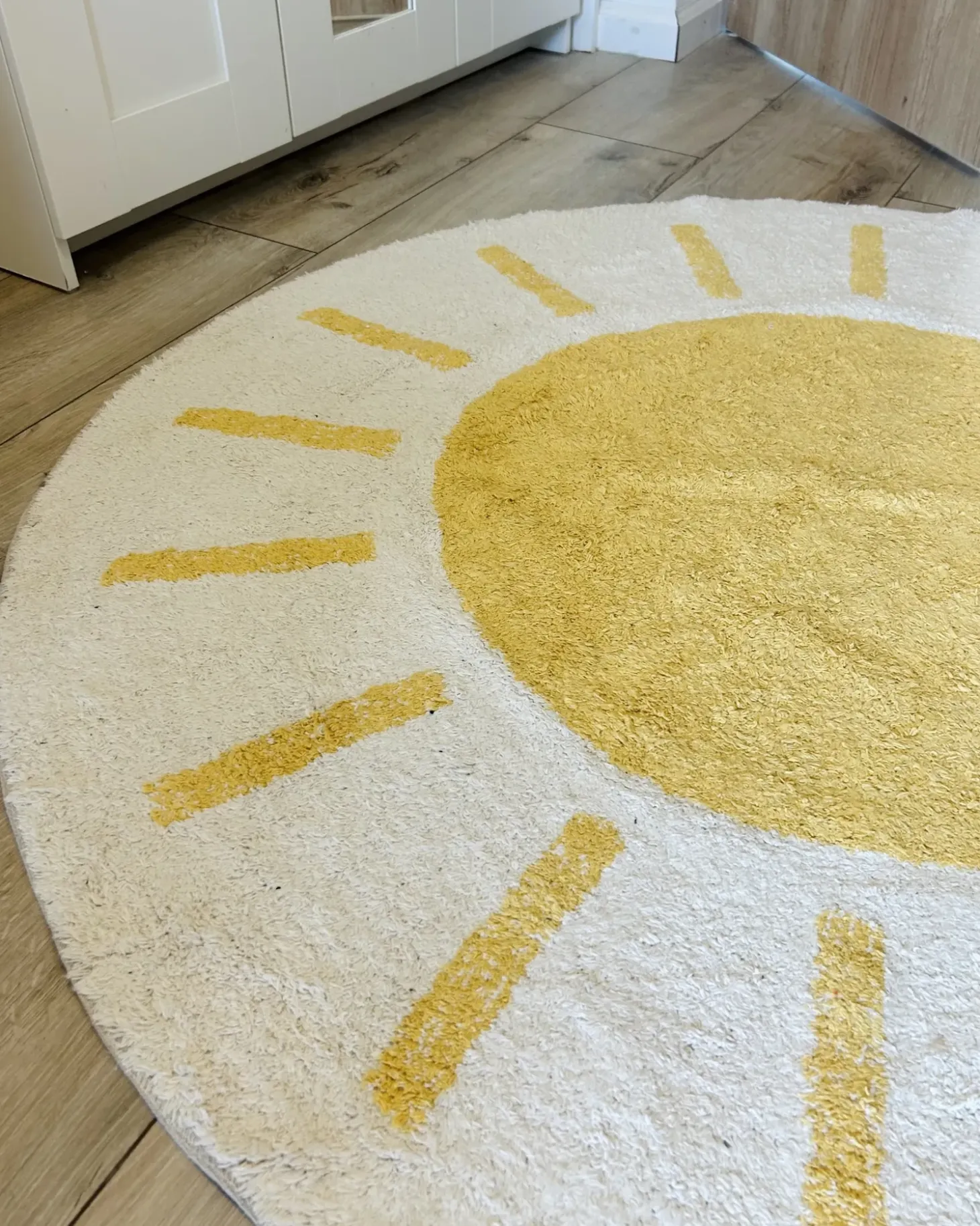 Børnetæppe BAIKER Beige ø 140 cm Bomuld