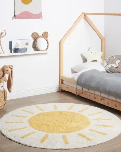 Børnetæppe BAIKER Beige ø 140 cm Bomuld