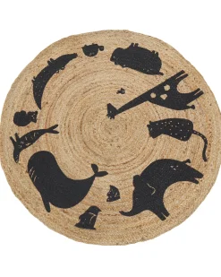 Børnetæppe EARTH Beige ø 120 cm Jute