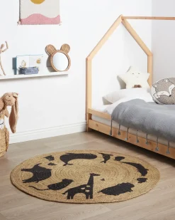 Børnetæppe EARTH Beige ø 120 cm Jute
