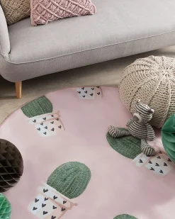 Børnetæppe ELDIVAN Lyserød ø 120 cm