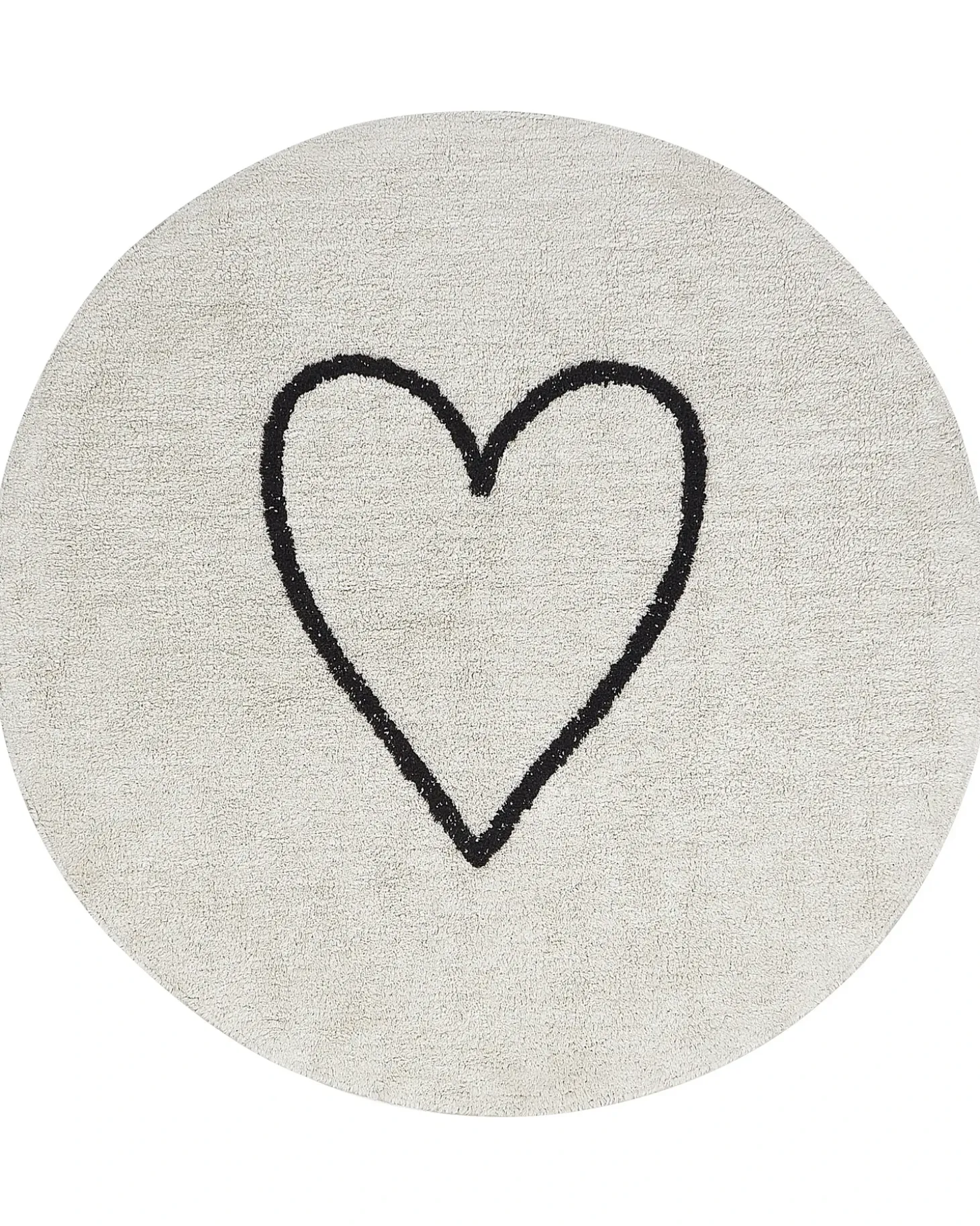 Børnetæppe HEART Beige ø 140 cm Bomuld