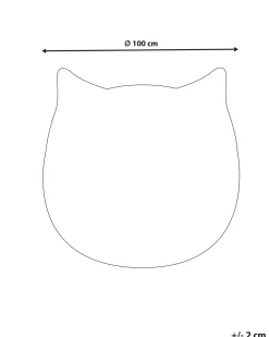 Børnetæppe KITTY Hvid ø 100 cm